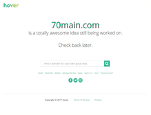 Tablet Screenshot of 70main.com